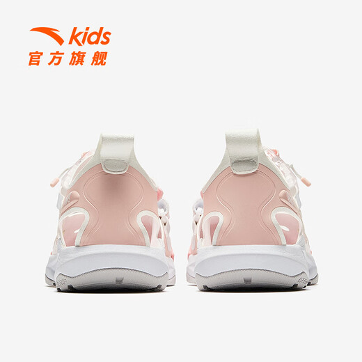 ANTA children's sandals, girls' shoes, 2025 new summer products, Qingyu Baotou outdoor soft elastic beach shoes, baby pink/halo yellow/Anta white-1 35
