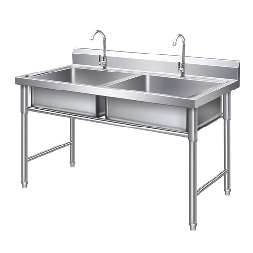 TOTOl official direct sales stainless steel commercial sink commercial sink kitchen sink hotel sink three pools 175X60X80cm 1.0 thick