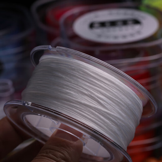 Zangmu Shijia flat silk elastic cord jade inscriptions playing monkey head crystal bracelet special elastic rope imported rubber band bead rope wear-resistant white 0.8mm80 meters