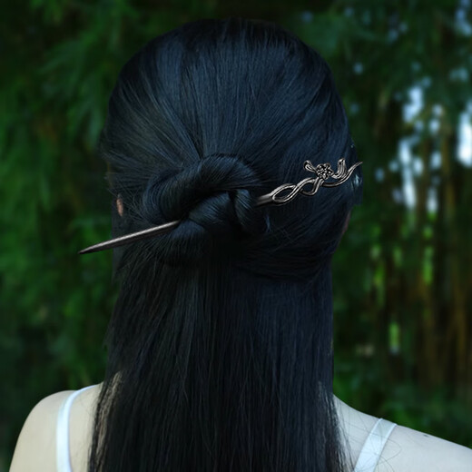 Crystal black sandalwood hairpin for women, high-end new Chinese style wooden hairpin, ancient style Hanfu step-shaking hairpin, practical gift