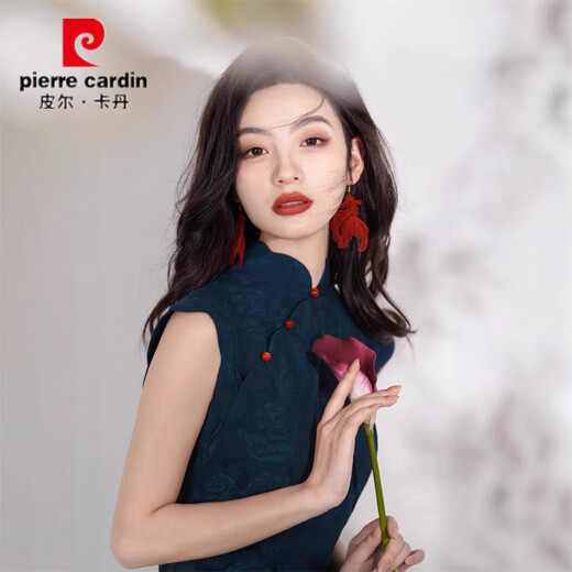 皮尔卡丹蓝色提花优雅旗袍2025年老上海改良复古民国长款年轻高端连衣裙夏 Z6625 香芋紫 S