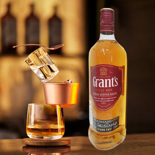 格兰（Grant's）三桶 苏格兰调和型威士忌 750ml 43度 礼盒装 进口洋酒