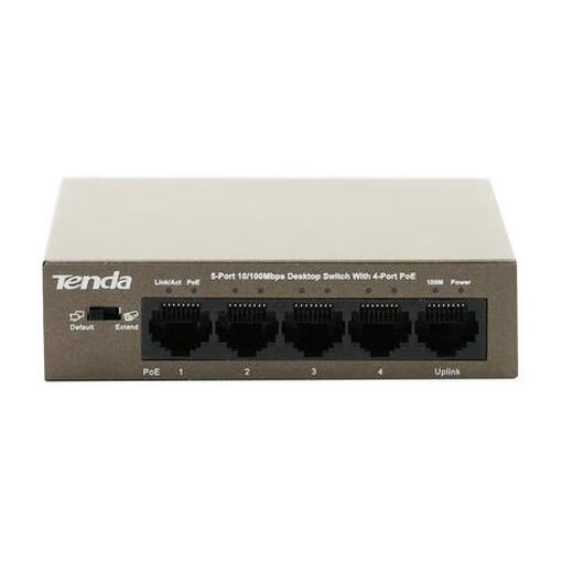 腾达TEF1105P-4-63W 5口百兆4路POE交换机网络监控无线AP远程控制 TEF1105P-4-63W 5个