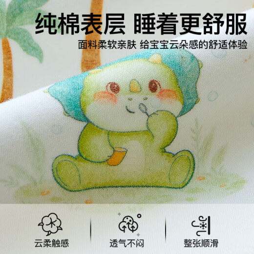 朵精灵婴儿尿布台隔尿垫可水洗夏季宝宝护理台尿布垫儿童防水床垫隔夜垫 【A类品质  纯棉亲肤】动物王国 70x50cm