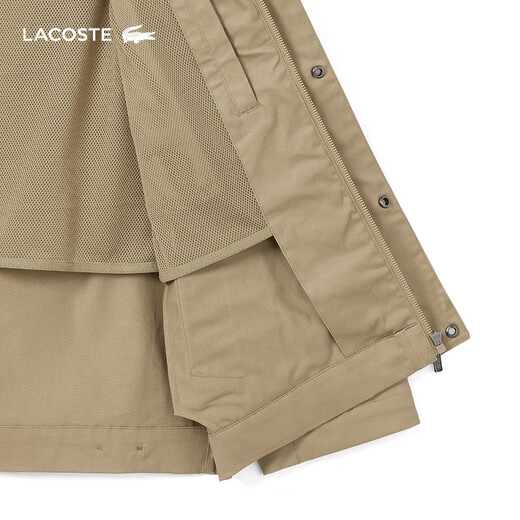 LACOSTE [MISMO MODELO DE WANG YIBO] Ropa para hombres de cocodrilo francés 25 Versión estándar de primavera y verano Jaqueta ejecutiva resistente al agua BH7027 CB8/Camel L (185) 54