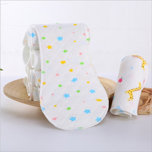 Chengyang baby diapers pure cotton breathable newborn baby meson cloth gauze washable cotton ring diapers peanut type waterproof 5 strips three-layer white rectangle M code