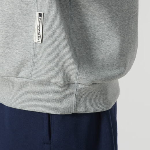 耐克（NIKE）卫衣男装外套夏季新款训练运动连帽防风休闲加绒套头衫HJ3882-010 HJ3882-063调色暗灰/淡象牙白 L