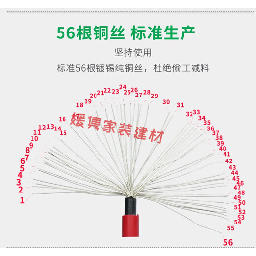 XMSJ Photovoltaic-Kabel 4 quadratische DC-Kabel Solar Spezialdraht PV1F2.56 Kupferkernzinn-geplantes mehrstranges Weichdraht 4 Quadratmeter rot 200 Meter: National Standard Foot Meter Radius