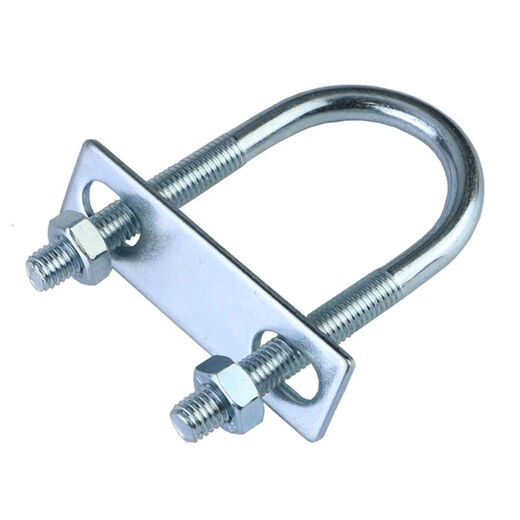 M1416 full set of galvanized extended U-shaped screws U-shaped snapshots U-shaped bolts U-shaped tube clamping telephone pole clamp 16*50*98 with pad