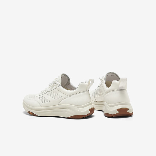 Bata Casual Shoes Men's 2025 Autumn Mall Nouveau semelle épaisse respirante et confortable Commutation Casual Chaussures YC702CM5 WHITE 43