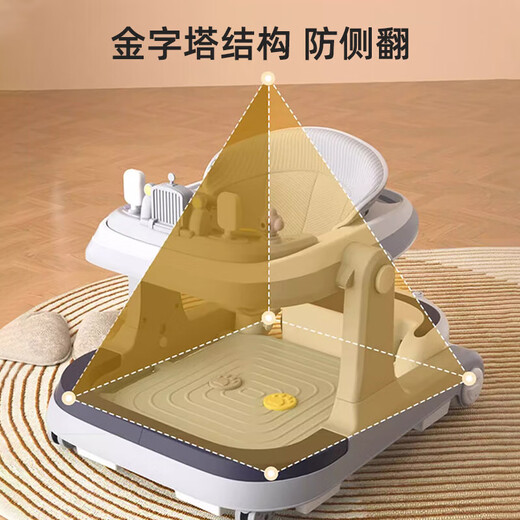 
Multifunctional baby walker for boys and girls, anti-turnover learning to drive, children's hand-pushed walker for 805-1 Starry Sky Gray-standard model