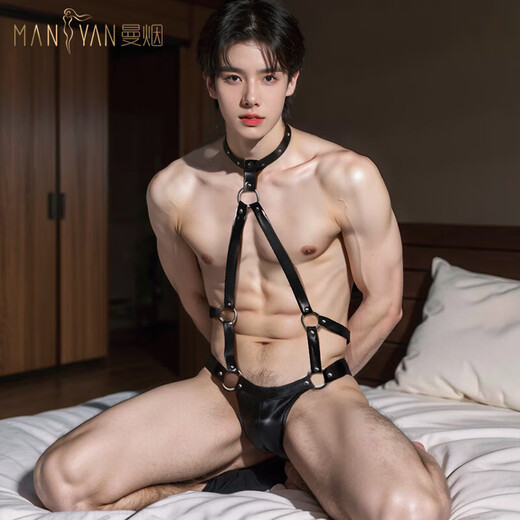 曼烟男士专用丁字裤男仆装内裤男同志情侣套飞机打蕾丝薄透明低腰免脱
