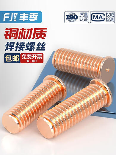 Fengji Copled Soudage Vis Spot Soudage Vis Plantation de Soudage de soudage Soudage Soudage Colonne Mmmmmmmmmmm M4 * 12200 cuivre plaqué