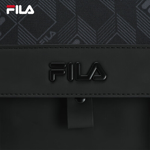 Fila Fila Boy Bag [Black Warrior] Crossbody Bag Presbyopia Leicht wasserresistente Umhängetasche 2025 Retro alter Blumenumhängetasche, Schwarz - Bk XS