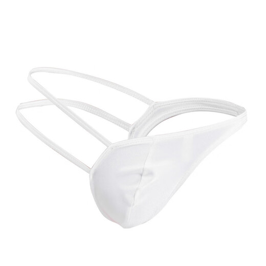 BUFFNY sexy men's underwear single-sided thong hollow T-pants stage performance personalized underwear white one size