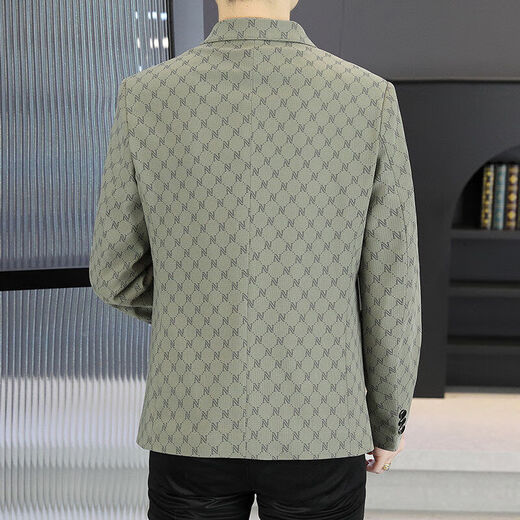 Lilang Men's Clothing 2025 Spring and Autumn New Men's Blazer Business Top Top Traje delgado Tendencia 898 Blue Grey XL