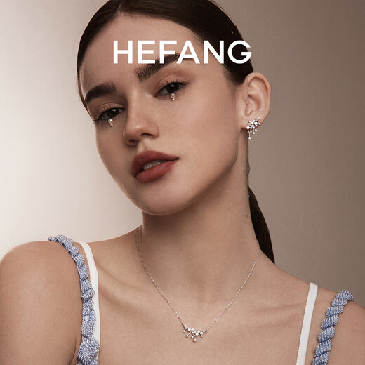 HEFANG He Fang Jewelry Little Nebula Earrings Elegant Earrings Silver Women's High-end Birthday Gift for Girlfriend