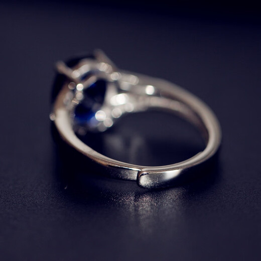 Hunter 925 sterling silver herringbone natural tanzanite sapphire ring women's sterling silver ring hand-set ring for women main stone 8X10mm live ring