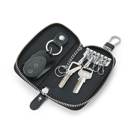 Bostanton (Bostanten) Herren-Layer-Layer Cowide Schlüsselbeutel Einfacher Kapazität Multifunktionaler Taille Hunter Hanging Cowide Key Bag Card Kartentasche