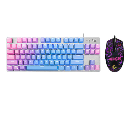 Logitech K835 Clavier mécanique G102 Gamie de deuxième génération souris mouleuse de souris e-sports Streamer Light Effet Poulet Poulet Souris légère Small Hand Hand Mouse K835 Axis rouge + AH JI KEY CAP + G102 Black + Autocollant anti-glisser + PAD MONDE