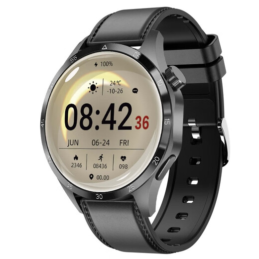 Huawei Universal Smart Watch Men's GT5, называемый NFC, контролирующий сердечный ритм для кровяного давления сон здоровый спортивный браслет GT4POR-Black DISC DISC Коричневый ремень [Bluetooth Call + True Crued Dative Glood Clood Grap