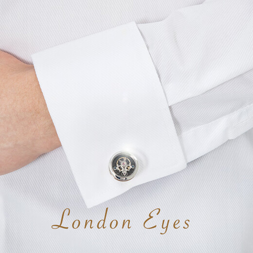 NOSSKISS London Eye Tourbillon Movement French Cufflinks Men's Business High-end Light Luxury Cuff Studs Birthday Gifts London Eye Cufflinks