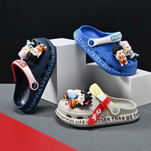 Chaussures de grotte de la mer Nezha Devil's Child's Sea NEZHA NEZHA ENFANT NOUVELLES BACLE BACLE ANTI-SOPLIP SOLE SOLE PARENT-AUX EXTACLAGE CHAUSSIONS GRENE [NEZHA AO BING] MATÉRIEL DE RÉFICRATION ARRIVÉRALÉS sans formaldéhyde et aucune odeur 18 0 [la longueur intérieure est d'environ 17,5 cm]