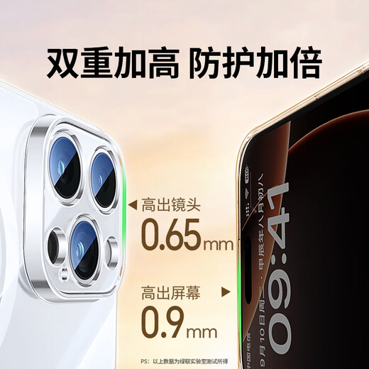 绿联【环保认证】适用iphone16pro手机壳苹果16Pro保护套磁吸壳超薄MagSafe充电防摔镜头全包简约透明