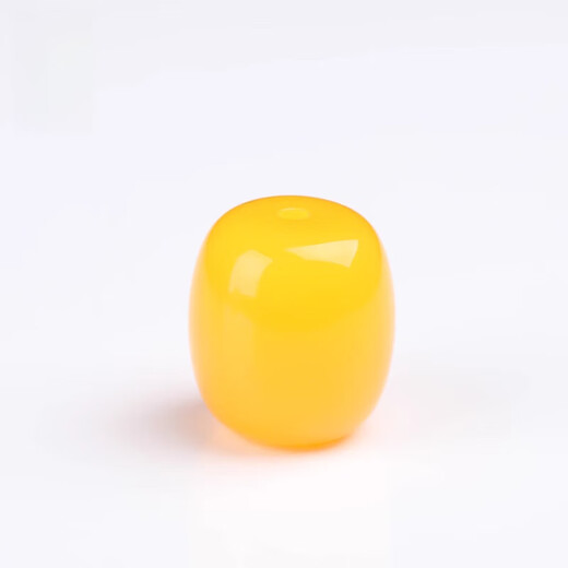 Fat Donglai quality beeswax single bead bucket beads Tibetan drum beads pier with separated beads scattered beads Xingyue Bodhi Vajra chicken fat yellow bucket beads 9*8 (mm)