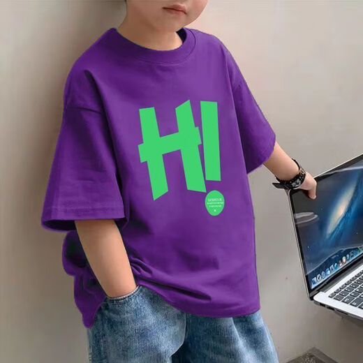 2025 Pure Cotton Cottoned New Summer Boy Foirt для детской красивой и универсальной модной топы-шилирование чистого хлопкового полуотлажного половину-x825-белая [однокурсник] 170 (рекомендуется 100-120Jin [Jin равняется 0,5 кг]))