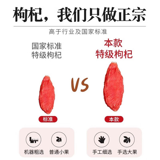 The same style as Ningxia wolfberry, Ningxia wolfberry official flagship store 500g authentic wolfberry, red wolfberry, free wash, soaked in water, and no sulfur [Boutique fruit] First wolfberry 500g*2 cans (stay up late to drink)