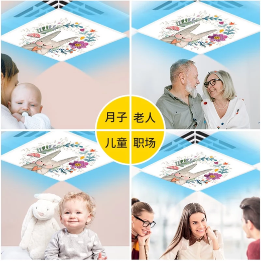 Home factory central air conditioning windshield square square anti-warm hot air blowing directly office ceiling machine ceiling air guide hood windshield Wufu Linmen 45x45x0.1cm