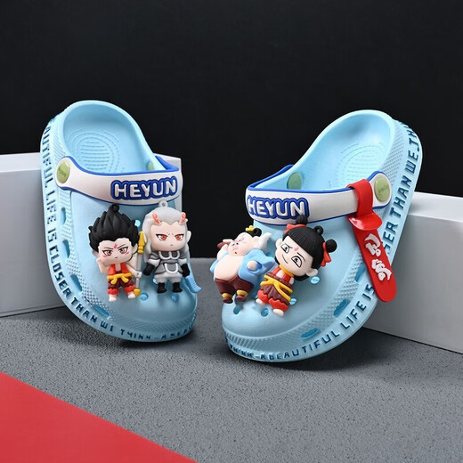 Chaussures de grotte de la mer Nezha Devil's Child's Sea NEZHA NEZHA ENFANT NOUVELLES BACLE BACLE ANTI-SOPLIP SOLE SOLE PARENT-AUX EXTACLAGE CHAUSSIONS GRENE [NEZHA AO BING] MATÉRIEL DE RÉFICRATION ARRIVÉRALÉS sans formaldéhyde et aucune odeur 18 0 [la longueur intérieure est d'environ 17,5 cm]