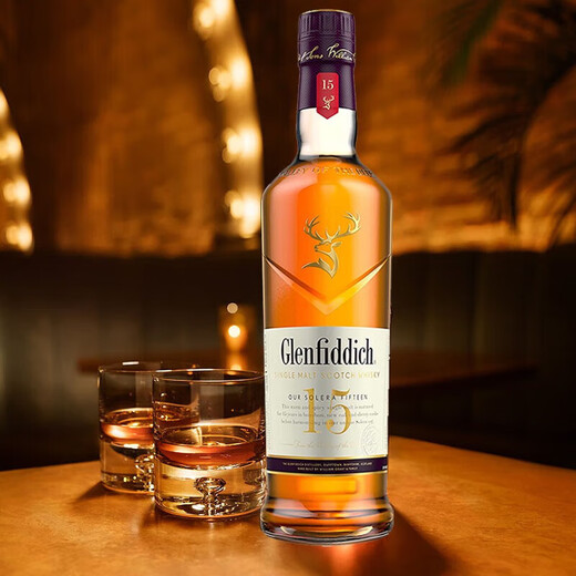 格兰菲迪（Glenfiddich）12年15年18年26年21苏格兰单一麦芽威士忌节礼盒进口洋酒格兰菲迪 15年  700ml