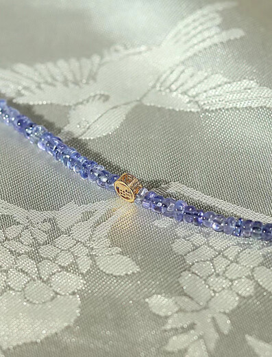 Shengbei original design natural sapphire tanzanite 3.5mm faceted bracelet necklace with freshwater pearl fairy style