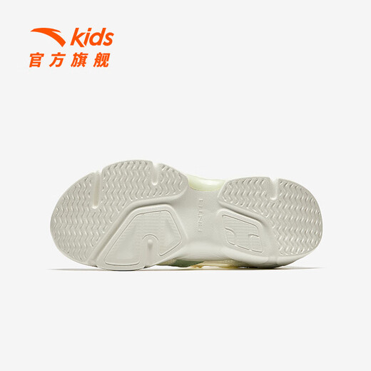 ANTA children's and girls' frame shoes 2026 summer new style comfortable non-slip wear-resistant Velcro breathable beach shoes sandals ivory white/yocao green-3 33