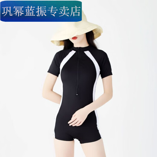 Zailu long-sleeved swimsuit for women, ins style, conservative, 2022 new style, young, beautiful, sexy, belly-covering, slimming swimsuit, 990 long sleeves + swimming goggles, swimming cap, earplugs and nose clip, 4XL 4XL138-155Jin Jin is equal to 0.5kg