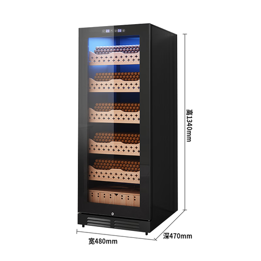 Curtis (KEDISI) XR-170LB four-season constant temperature and humidity naked cigar cabinet tea cabinet home office commercial cedar wood with lock compressor air-cooled - cigar +0.85 meters high