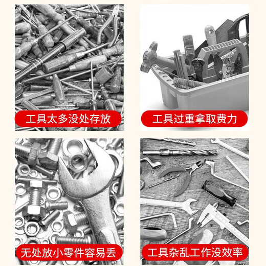 Guda Tool Cart Trolley Multifunctional Thickened Trolley Box Maintenance Storage Storage Shelves Mobile Cabinet Auto Repair Workshop Blue and White General Thick Model Equipped with 2 Brake Wheels + 2 Universal Wheels