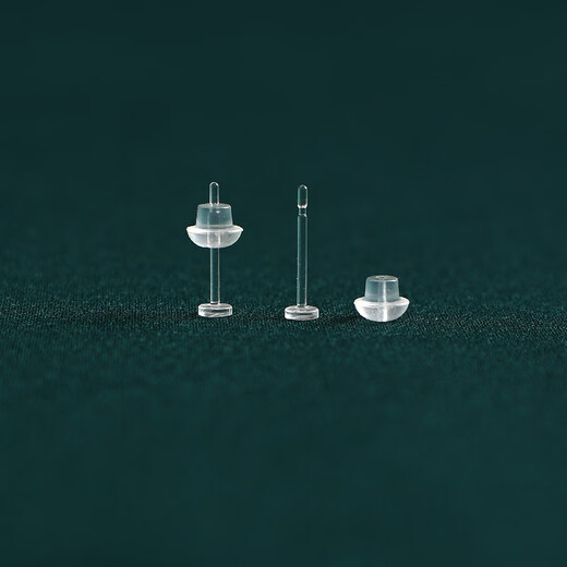 Bangboshi resin ear studs for ear piercing, ear needles, ear sticks, plastic ear sticks, no need to remove student earrings, women's transparent invisible, not easy to be allergic, resin ear studs, 5 pairs of different styles