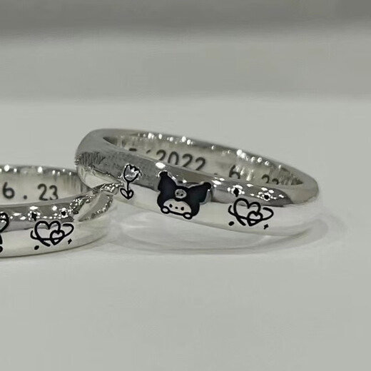 Sanrio Pacha Dog Kuromi bestie ring ins style cute versatile simple niche high-end sense M1107 Pacha Dog Ring Open