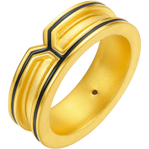 Saturday Fu Huang Jingyu's same style Xingyu gold ring male birthday gift price A0115045 about 3.19g No. 21