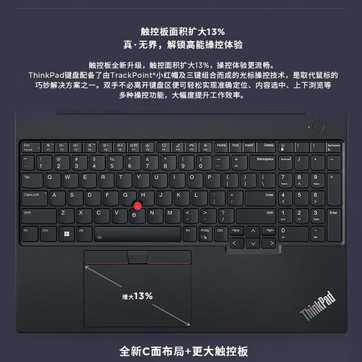 【官翻】联想ThinkPad E14/E16  酷睿ultra/锐龙 高性能轻薄便携商务办公笔记本 i7-1355U 16G 512G