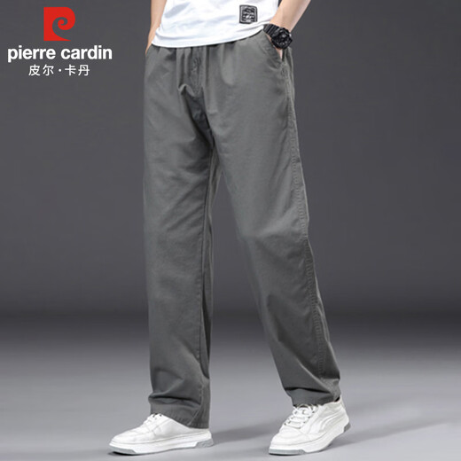 皮尔卡丹（pierre cardin）工装裤子男春夏季纯棉宽松直筒休闲裤男宽松长裤男装 军绿色 XL