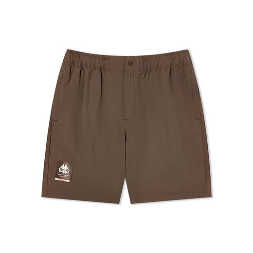 Kappa Kappa back-to-back 2025 new running sports water-repellent shorts American casual five-point pants men chocolate dark brown-6536 S