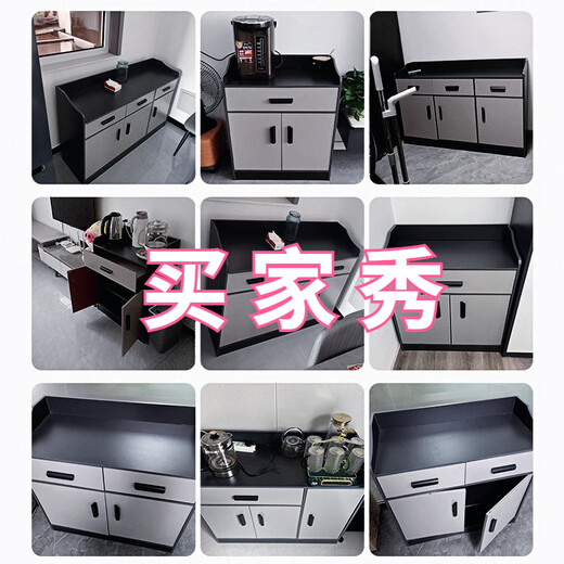 Yijiamu light luxury dining side cabinet cupboard living room wall storage cabinet multi-function storage cabinet modern simple tea cabinet wine cabinet [classic two doors and two draws] 80*38*80CM self-assembled