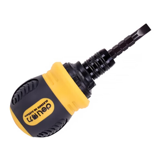 Deli ratchet dual-purpose screwdriver cross-shaped three-way retractable adjustable multi-function screw set DL626010