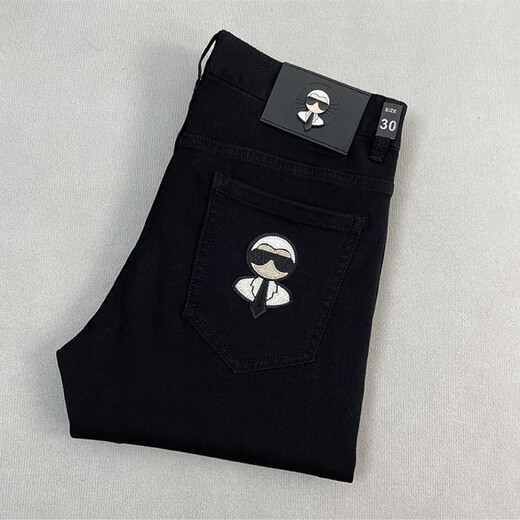Karl Lagerfeld Karl Lagerfeld High-End High-End French Laffer Jeans Frühling und Sommer Dünnstil Männer schlanker geradlinig vielseitiger Trendy Stickerei 983 Retro Blue Spring und Sommer Dünnstil 983 Retro Blue Spring 36 Empfohlenes Gewicht 170-180 Jin [Jin gleich 0,5 kg]