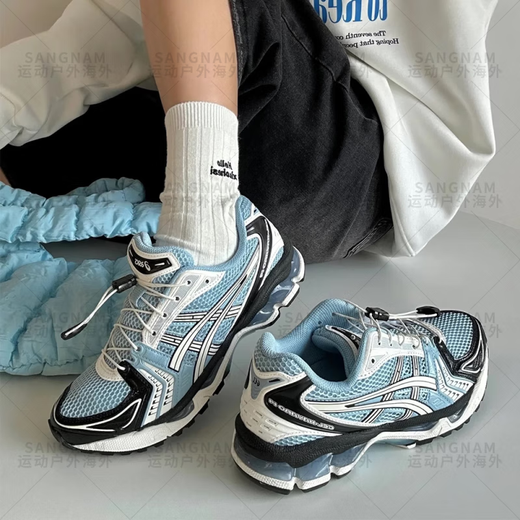 亚瑟士（asics）Kayano14 韩国限定休闲男跑步鞋复古减震女运动鞋 1203A549-020先锋银 保障 36