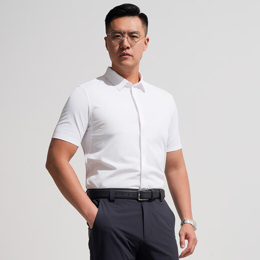 龙牙（Dragon Tooth）三代龙牙暗轩短袖商务衬衫夏季清凉透气白衬衫休闲通勤上班 白色 M 175/96A 重140-155斤